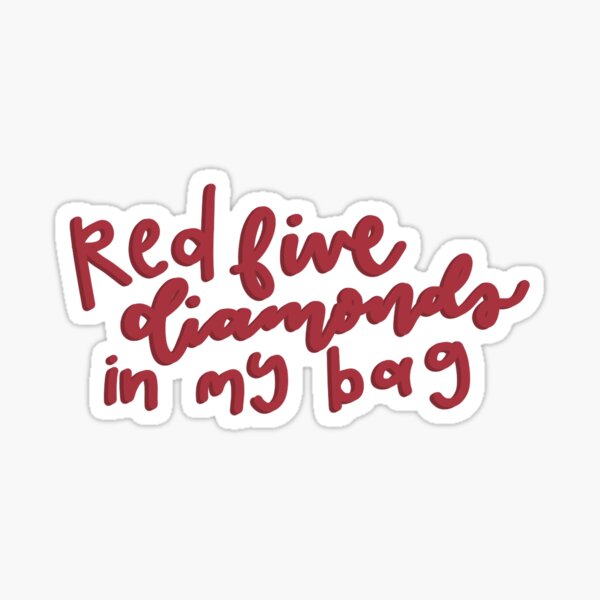 Red Five Diamonds In My Bag (G)I-DLE Lyrics Sticker for Sale by