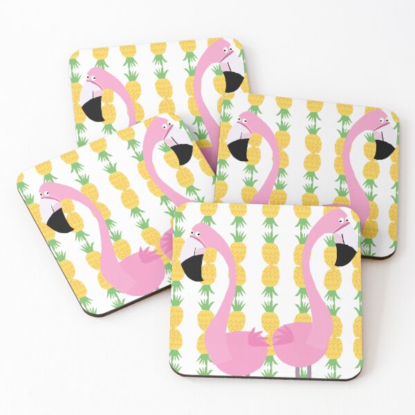 Item preview, Flamingo And Pineapple Cute Illustration By Artist Carla Daly designed and sold by Carla Daly.