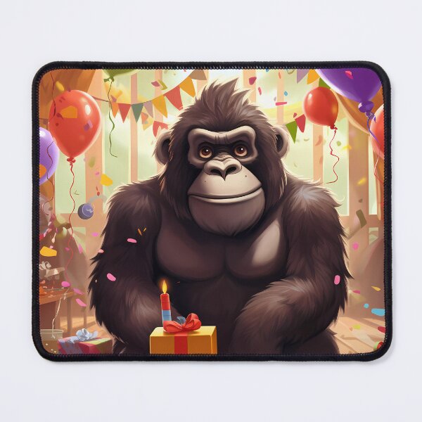 Item preview, “Festive Gorilla: Happy Birthday” designed and sold by Art-Vortex-fr.