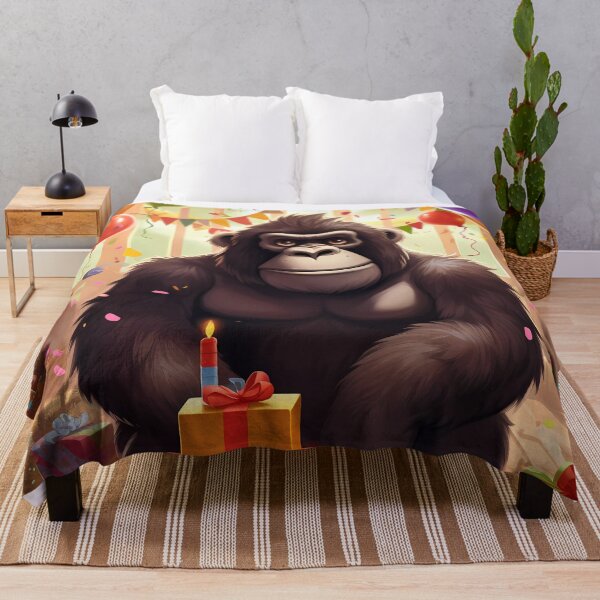 Item preview, “Festive Gorilla: Happy Birthday” designed and sold by Art-Vortex-fr.
