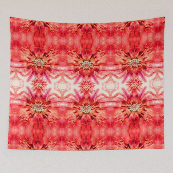 Item preview, Jerusalem Artichoke Daisy Supernova Flower EcoPrint Red designed and sold by SpiritGifts.