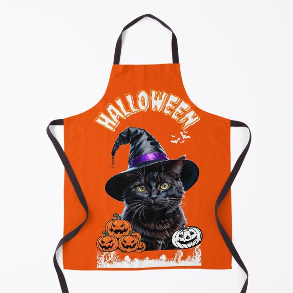 Item preview, Camiseta de Halloween con escena de gato negro, murciélagos y calabaza_ estilo negro, naranja y negro con letras curvas designed and sold by DeJuin.