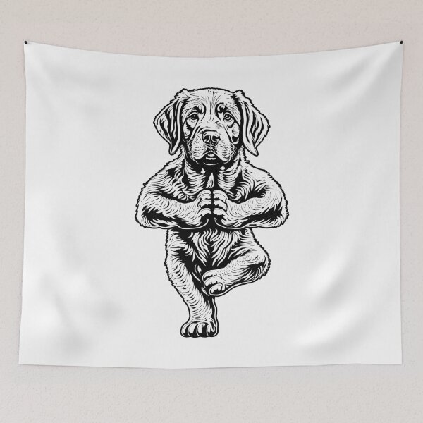 Item preview, Labrador Retriever Yoga Lab Puppy Dog Tree Pose Vrikshasana designed and sold by GrandeDuc.