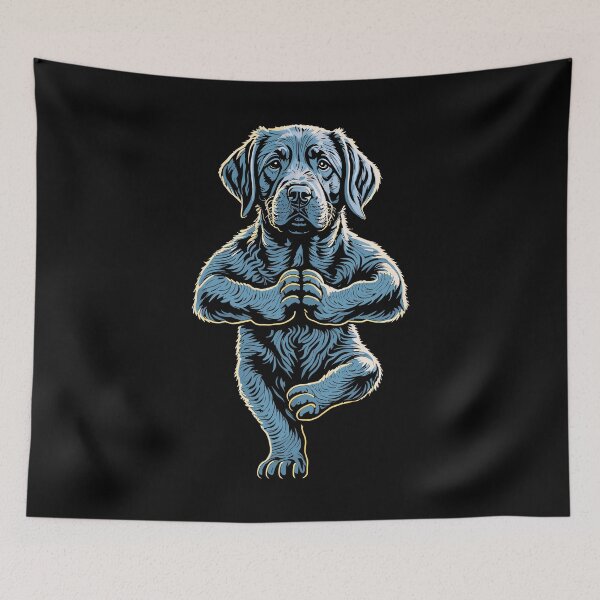 Item preview, Labrador Retriever Yoga Lab Puppy Dog Tree Pose Vrikshasana designed and sold by GrandeDuc.