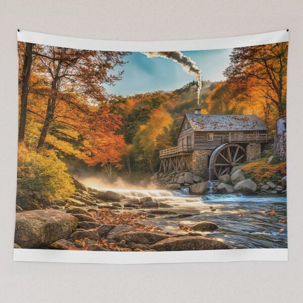 Item preview, Fall at the Grist mill designed and sold by Glenburn Graphics.