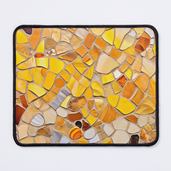Item preview, Yellow Barselona trencadis mosaic art | Barselona colorful mosaic | Gaudi trencadis mosaic | Gaudi style | Barcelona Park Guell art designed and sold by LolioGifts.