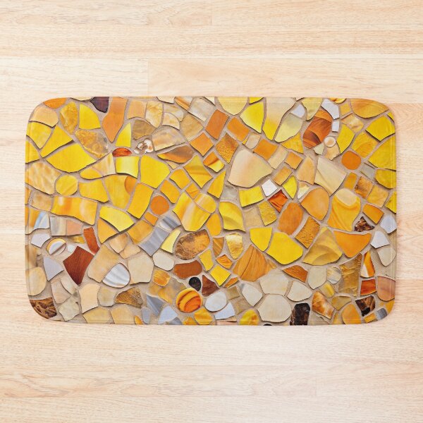 Item preview, Yellow Barselona trencadis mosaic art | Barselona colorful mosaic | Gaudi trencadis mosaic | Gaudi style | Barcelona Park Guell art designed and sold by LolioGifts.
