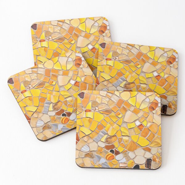 Item preview, Yellow Barselona trencadis mosaic art | Barselona colorful mosaic | Gaudi trencadis mosaic | Gaudi style | Barcelona Park Guell art designed and sold by LolioGifts.