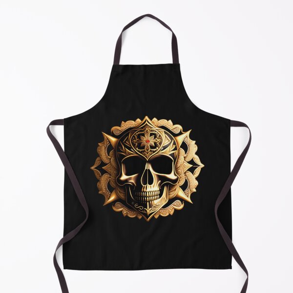Item preview, Golden skull in circled spikey ornament designed and sold by TheRightHonMP.