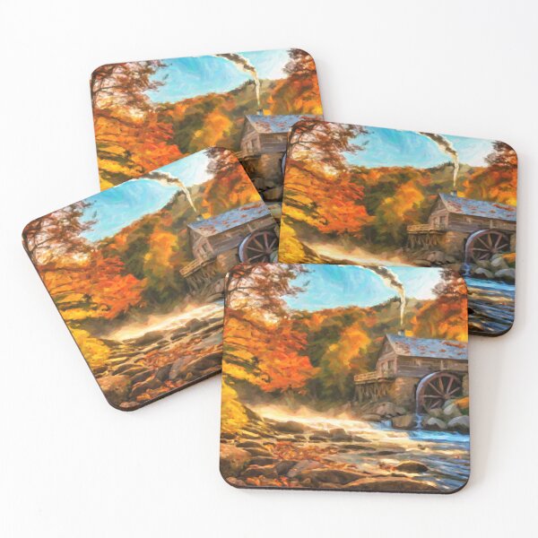Item preview, Fall at the Grist Mill Oil Painting designed and sold by Glenburn Graphics.