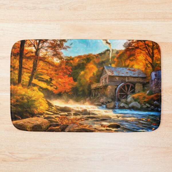 Item preview, Fall at the Grist Mill Oil Painting designed and sold by Glenburn Graphics.