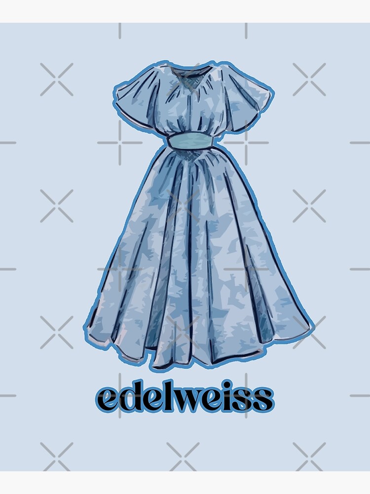 Sound of Music Maria Edelweiss Dress " Art Print for Sale by baranskini |  Redbubble