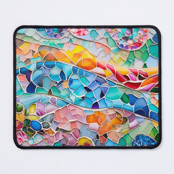 Artikel-Vorschau von Buntes Barcelona-Trencadis-Mosaik, buntes Barcelona-Mosaik, Gaudi-Trencadis-Mosaik, Antoni-Gaudi-Stil, Barcelona-Park-Guell-Mosaik, designt und verkauft von LolioGifts.