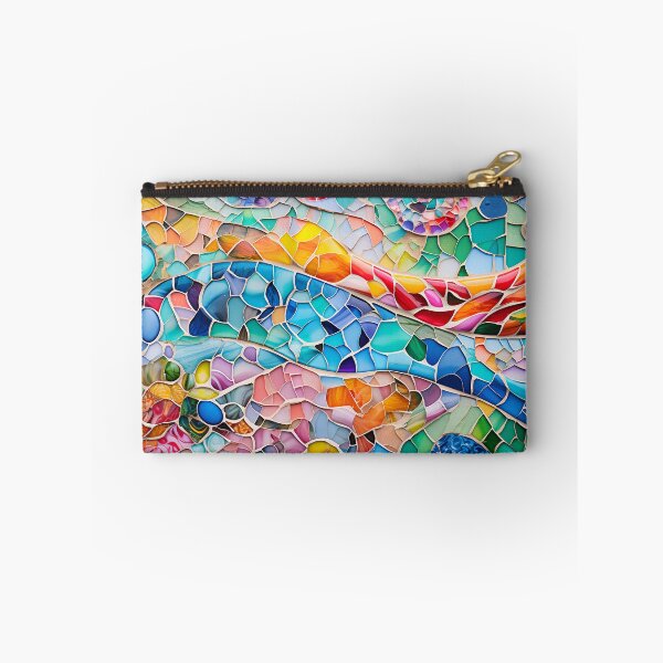 Item preview, Colorful Barcelona trencadis mosaic art Barcelona colorful mosaic Gaudi trencadis mosaic Antoni Gaudi style Barcelona Park Guell mosaic designed and sold by LolioGifts.