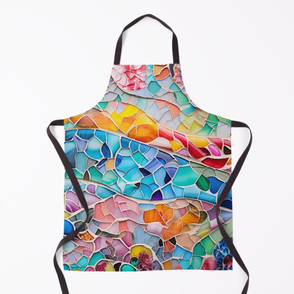 Item preview, Colorful Barcelona trencadis mosaic art Barcelona colorful mosaic Gaudi trencadis mosaic Antoni Gaudi style Barcelona Park Guell mosaic designed and sold by LolioGifts.