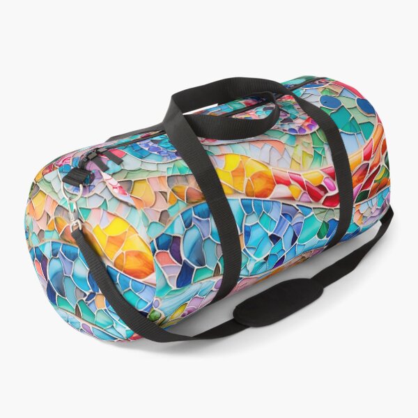 Item preview, Colorful Barcelona trencadis mosaic art Barcelona colorful mosaic Gaudi trencadis mosaic Antoni Gaudi style Barcelona Park Guell mosaic designed and sold by LolioGifts.