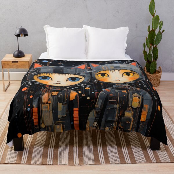 Item preview,  girls cats, skeletons and pumpkins, Skull, skeleton, cat girl, pumpkins and cats, Ghost, PUMPKINS, HALLOWEEN, spider, cat, scary house, scary forest designed and sold by PRYMULLART.