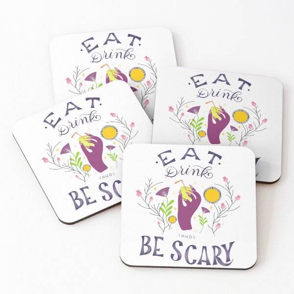 Item preview, 'Eat, Drink and Be Scary' Halloween Illustration designed and sold by Gabba Delgado.