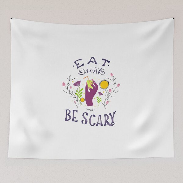 Item preview, 'Eat, Drink and Be Scary' Halloween Illustration designed and sold by Gabba Delgado.