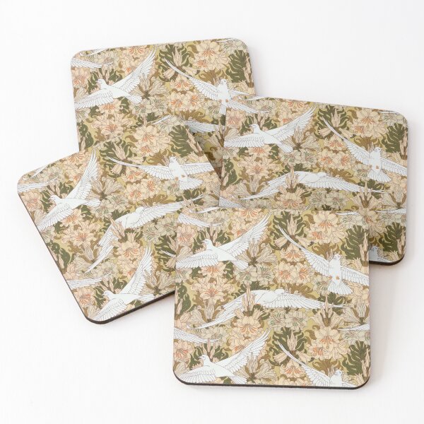 Item preview, Dove and Lily Floral Print designed and sold by VintageArchive.
