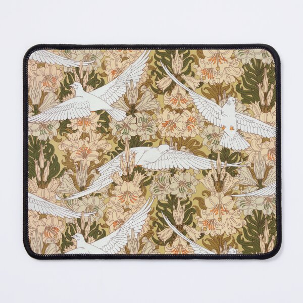 Item preview, Dove and Lily Floral Print designed and sold by VintageArchive.