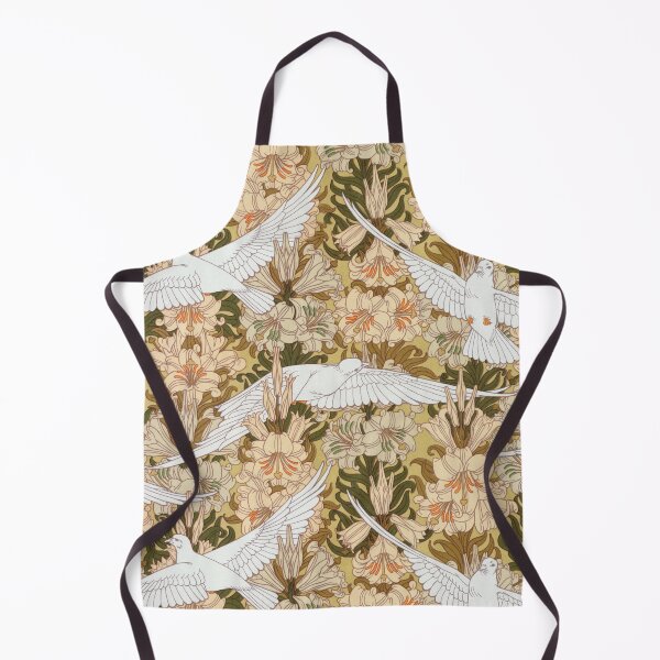 Item preview, Dove and Lily Floral Print designed and sold by VintageArchive.