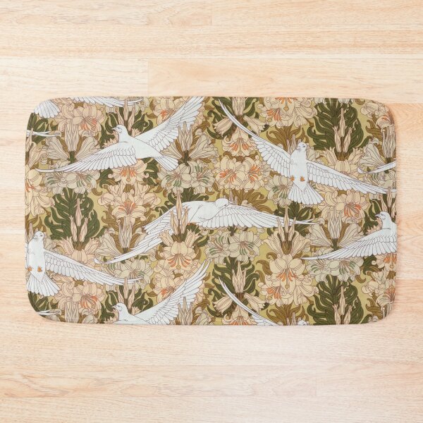 Item preview, Dove and Lily Floral Print designed and sold by VintageArchive.