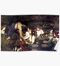 Vintage John William Waterhouse - Hylas and the Nymphs 1896 Fine Art Poster