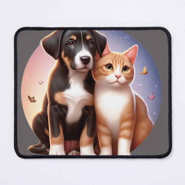 Item preview, Dog & Cat Best Friends designed and sold by MSPicArt.