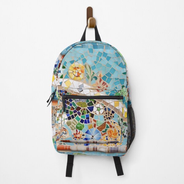 Item preview, Green and blue Barselona trencadis mosaic art | Barselona colorful mosaic | Gaudi trencadis mosaic | Gaudi style | Barcelona Park Guell art designed and sold by LolioGifts.