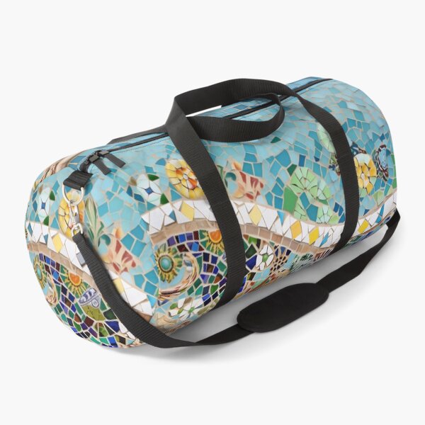 Item preview, Green and blue Barselona trencadis mosaic art | Barselona colorful mosaic | Gaudi trencadis mosaic | Gaudi style | Barcelona Park Guell art designed and sold by LolioGifts.