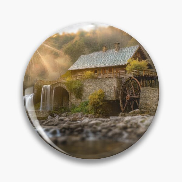 Item preview, New England Fall at the Old Grinding Mill designed and sold by Glenburn Graphics.