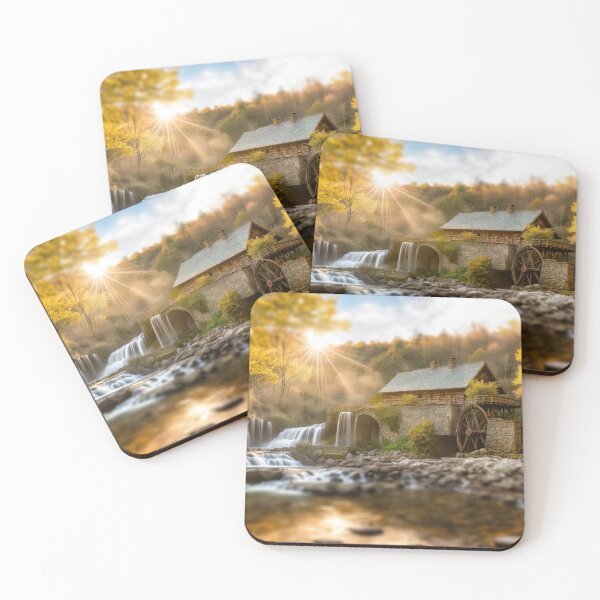 Item preview, New England Fall at the Old Grinding Mill designed and sold by Glenburn Graphics.