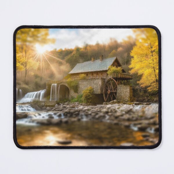 Item preview, New England Fall at the Old Grinding Mill designed and sold by Glenburn Graphics.