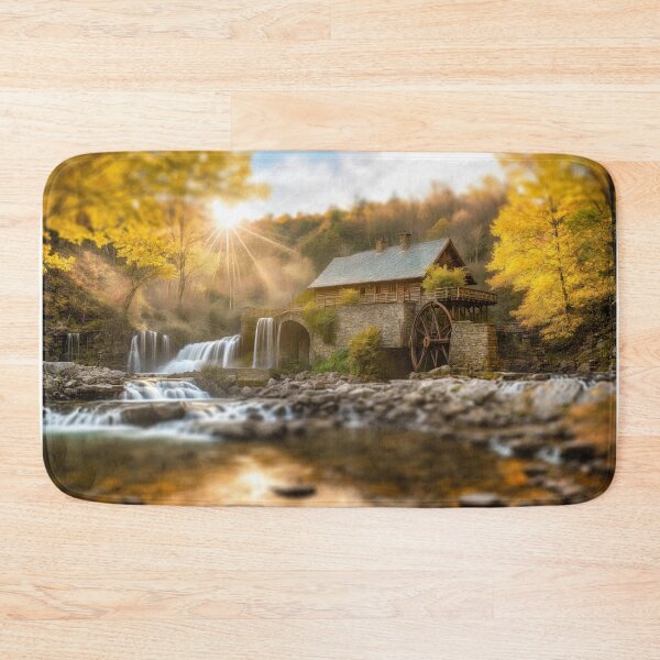 Item preview, New England Fall at the Old Grinding Mill designed and sold by Glenburn Graphics.