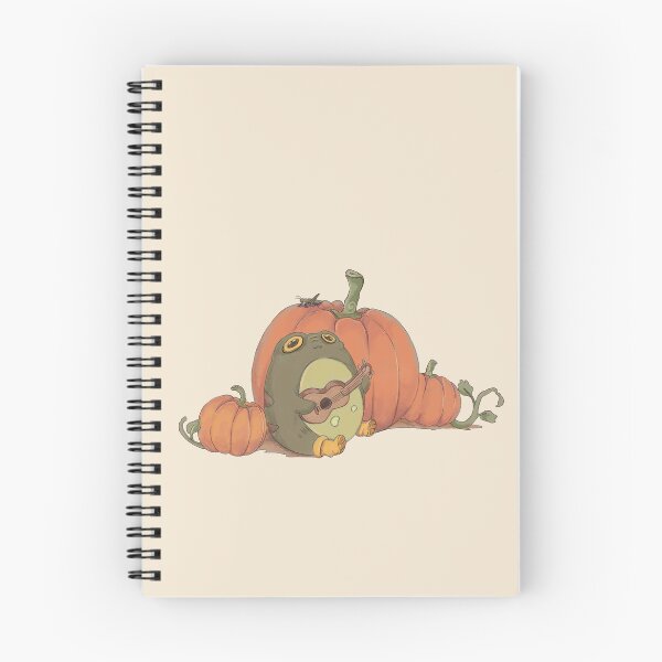 Item preview, Frog with ukulele surrounded by pumpkins designed and sold by Deermarket.