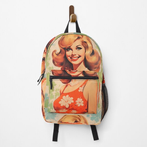 Item preview, Vintage illustration of a blonde woman in sixties style designed and sold by GoldenTimesCafe.