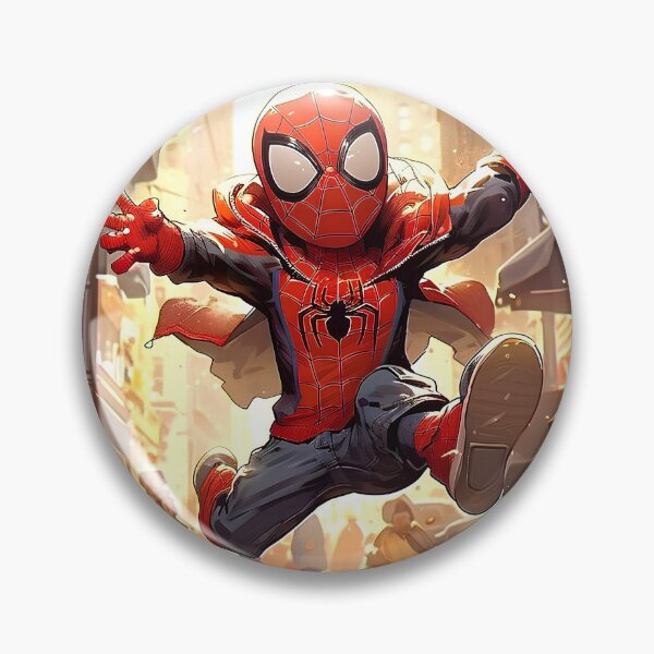 Artikelvorschau, Spiderman-Kinderversion, süßes Spiderman-Midjourney-Sonderdesign entworfen und verkauft von MiidjourneyART.