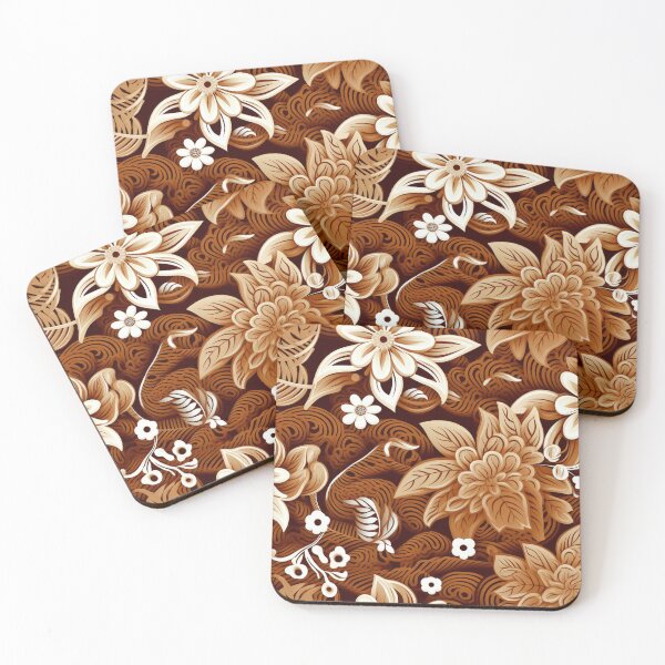 Item preview, Golden brown Batik Pattern designed and sold by SideSignal.