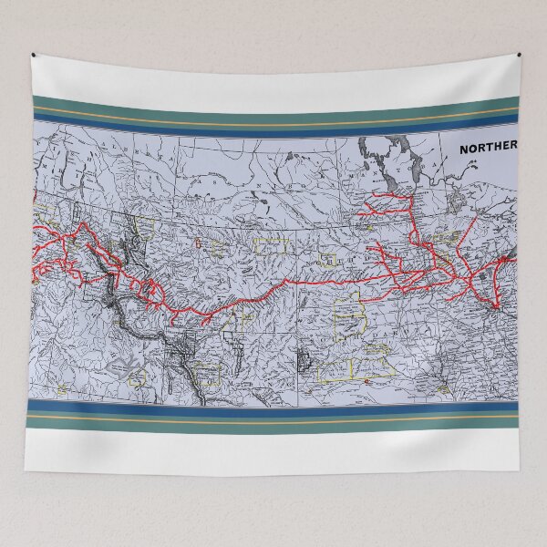 Item preview, Northern Pacific Railroad Map c.1900 designed and sold by Chuck Mountain Poster Art.