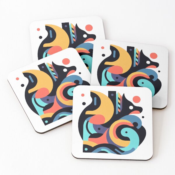 Item preview, Stylized abstract cat designed and sold by Minimug.