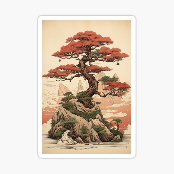 Item preview, Whispers of Time: Ukiyo-e's Gentle Bonsai designed and sold by Natali  Kalpakova.