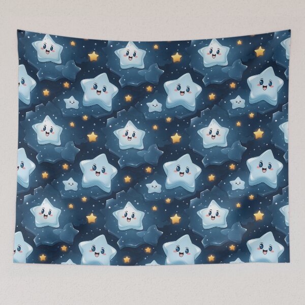 Item preview, Smiling cartoon stars in space. designed and sold by workshoot.
