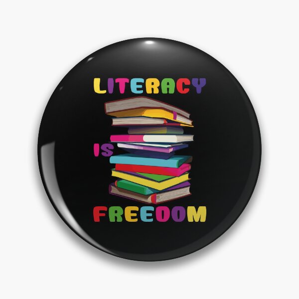 Item preview, Literacy is Freedom International Literacy Day Colorful Design designed and sold by Stick-Artistry.