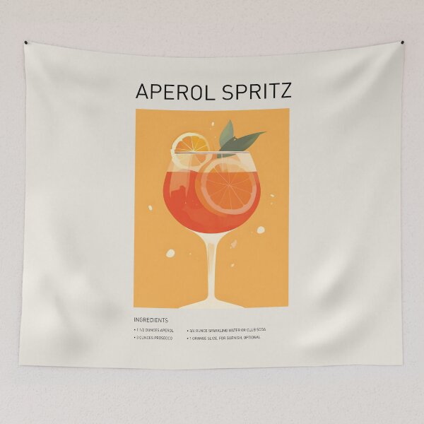 Artikelvorschau, Aperol Spritz Cocktail Wandkunst entworfen und verkauft von SurfolioPrints.