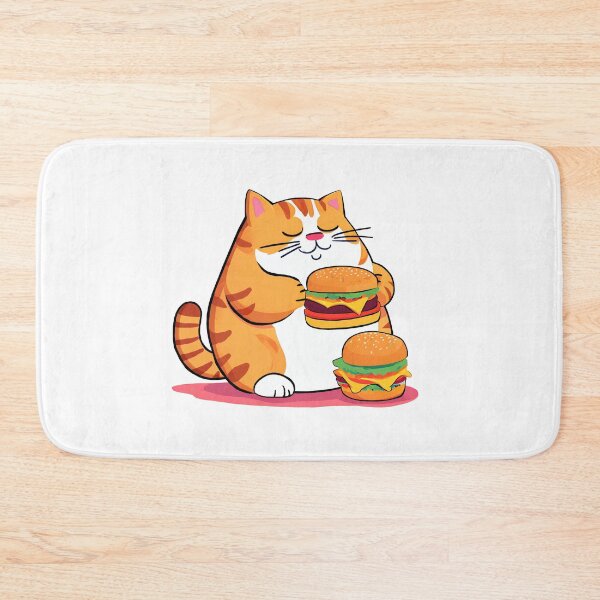 Item preview, Fat Cat Enjoying With Burger designed and sold by naragagil.