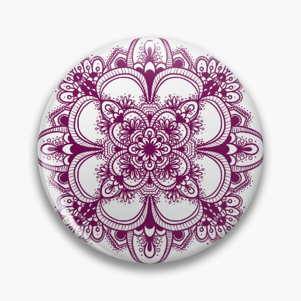 Artikelvorschau, Ein monochromes fuchsiarosa Mandala entworfen und verkauft von selmaspalette.