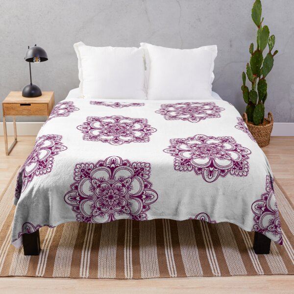 Item preview, A Monochrome fuchsia pink Mandala designed and sold by selmaspalette.