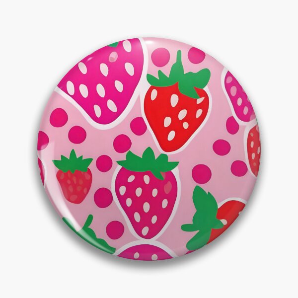 Item preview, Strawberry pop art pink style 3 designed and sold by flatindostudio.