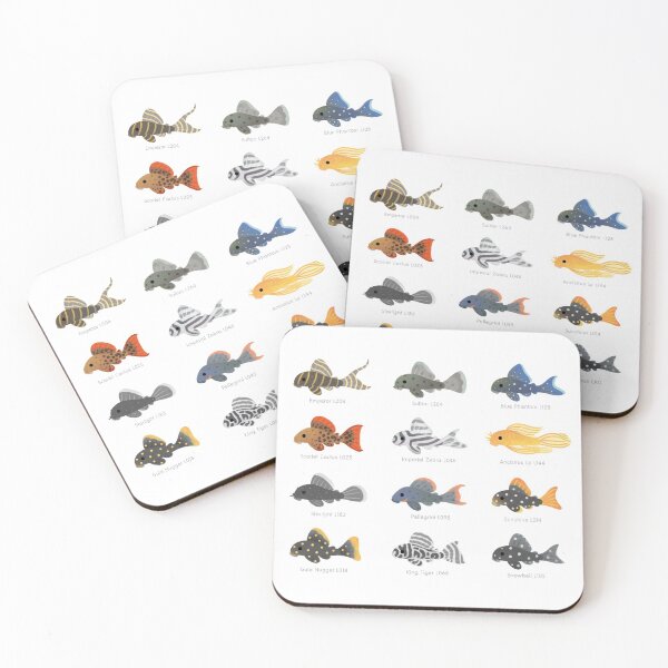 Pleco! Coasters (Set of 4)